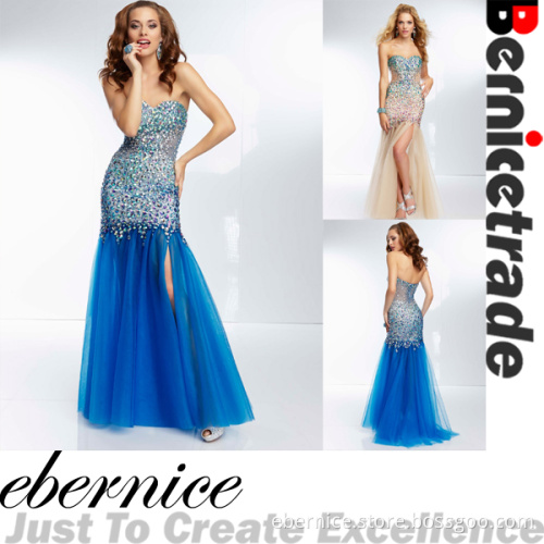 2014 New Mermaid Beaded Evening Dress Wear